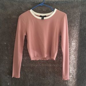 Forever21 Pink Waffle Knit Top